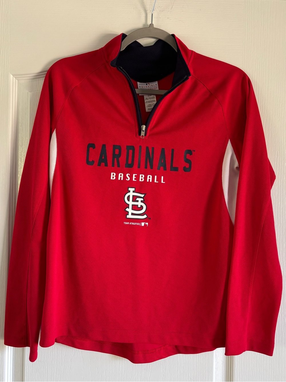 St.Louis Cardinals 1/4 zip long sleeve shirt